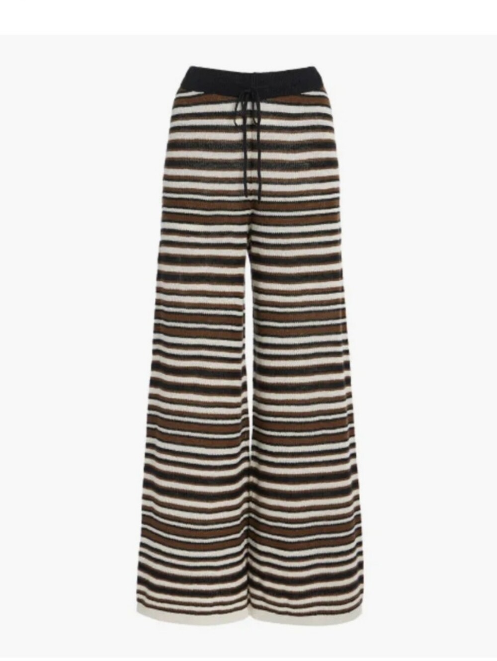 ELCE - Aura Knit Linen Wide-Leg Pants - Stripe Size Medium